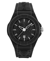 Plein Sport Men's New Fearless 3 Hand Date Quartz Silicone Strap 46mm