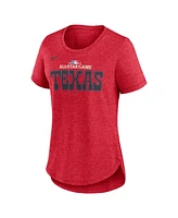 Nike Women's Heather Red 2024 Mlb All-Star Game Tri-Blend T-Shirt