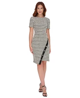 Tommy Hilfiger Women's Houndstooth Round-Neck Dress