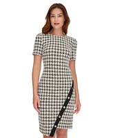 Tommy Hilfiger Women's Houndstooth Round-Neck Dress