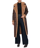 Avec Les Filles Women's Faux-Shearling Longline Coat