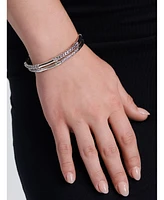 Devata Bali Bamboo Bangle Bracelet in Sterling Silver