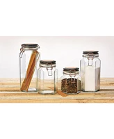 Amici Home Adler Collection Food Safe Hermetic Preserving Glass Canister With Lid & Clippers, Oz