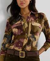 Lauren Ralph Women's Slim-Fit Floral Shirt