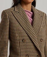 Lauren Ralph Women's Double-Breasted Houndstooth Coat