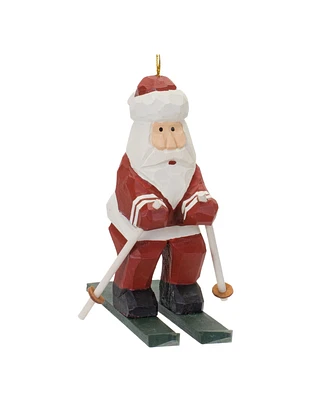 Slickblue Santa On Skis Ornament (Set of 6)