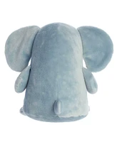 Aurora Medium Happy Elephant Happy Hippo and Friends Whimsical Plush Toy Blue 11"