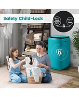 Gymax 7.7 lbs Full Automatic Washing Machine 0.78 Cu.ft Compact Washer & Spinner Combo Blue