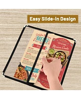 Yescom WeChef 30 Packs Restaurant Menu Covers x Double Fold 2 Pages 4 Views