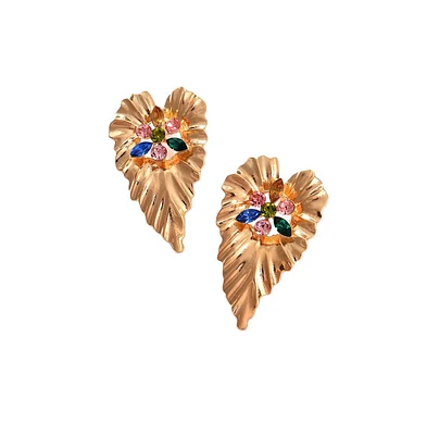 Sohi Women's Heart Drop Earrings