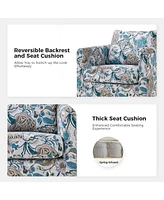 Modern Fabian Slipcovered Swivel Chair with Removable Slipcover