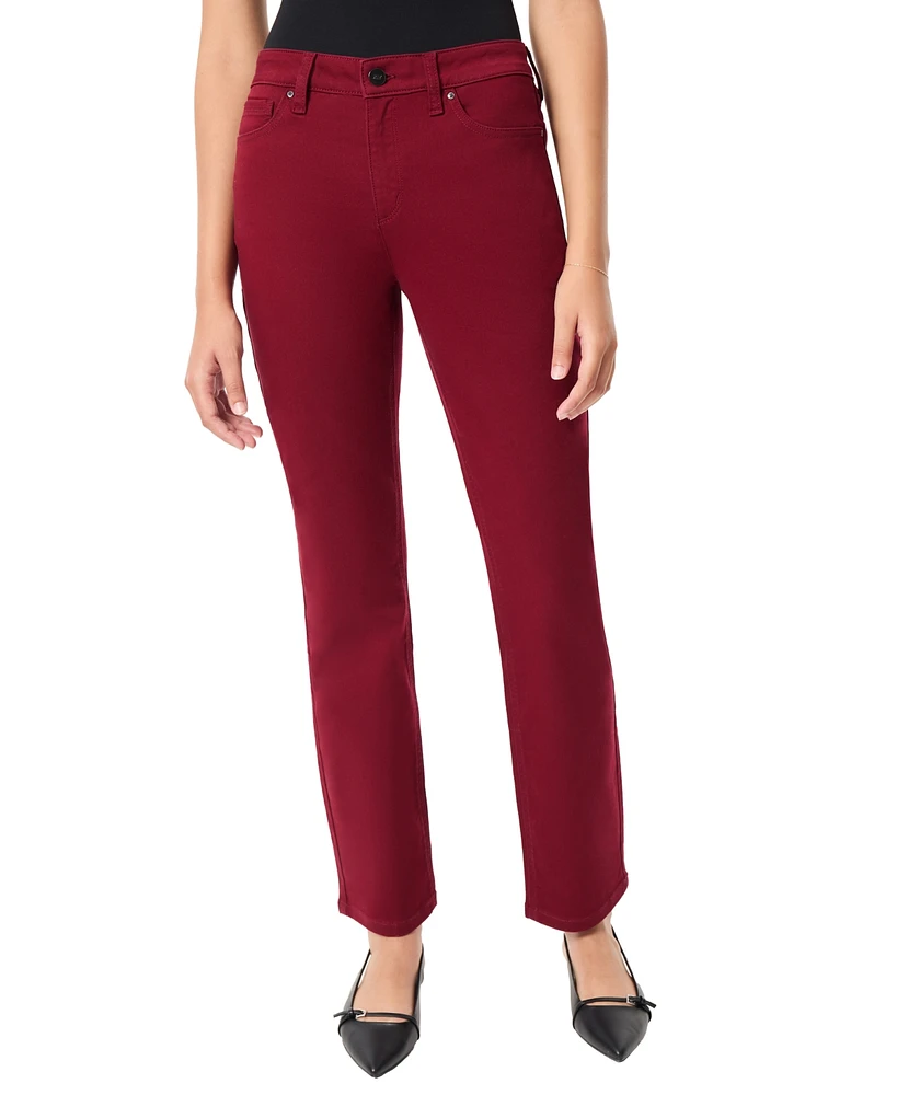 Jones New York Women's Lexington Mid-Rise Straight-Leg Jeans