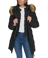 Tommy Hilfiger Women's Faux-Fur-Trim Hooded Puffer Coat, Created for Macy's