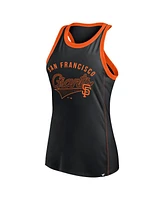 Fanatics Women's Black San Francisco Giants Tailsweep Fashion Racerback Rhinestone Tank Top