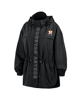 Wear by Erin Andrews Women's Black Houston Astros Full-Zip Windbreaker Hoodie Jacket