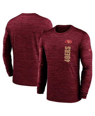 Nike Men's Scarlet San Francisco 49ers 2024 Sideline Velocity Performance Long Sleeve T-Shirt