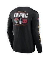 Fanatics Men's Black Florida Panthers 2024 Stanley Cup Champions Pinnacle Long Sleeve T-Shirt