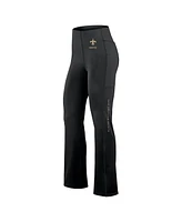 Fanatics Women's Black New Orleans Saints Studio Fitted Flared Leggings