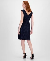 Connected Women's Sequined-Lace Sheath Dress