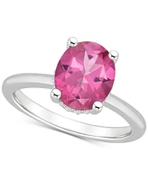 Mystic Topaz Oval Solitaire Ring (3-5/8 ct. t.w.) Sterling Silver (Also Pink Topaz)