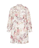 City Chic Women's Maddison Print Dress