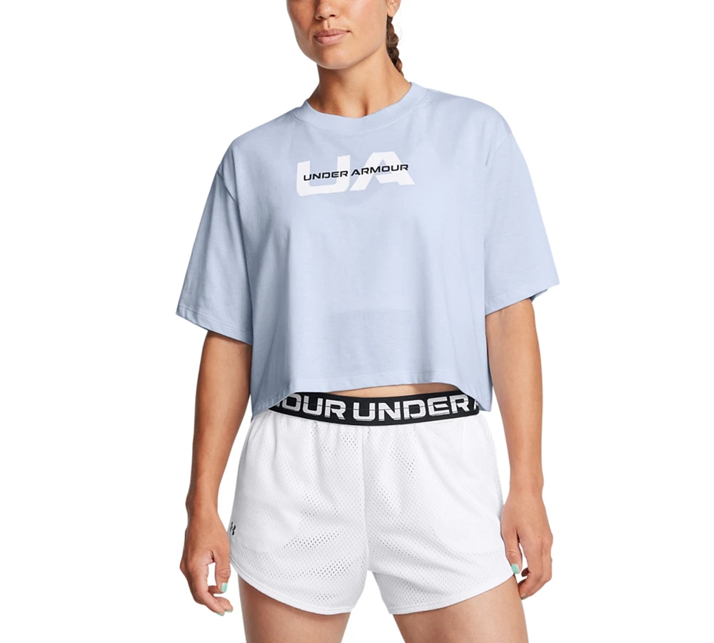 Under Armour Women's Boxy Cropped Logo T-Shirt