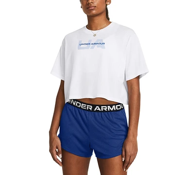 Under Armour Women's Boxy Cropped Logo T-Shirt