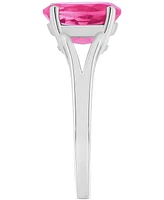 Mystic Topaz Oval Split Shank Solitaire Ring (3-5/8 ct. t.w.) Sterling Silver (Also Pink Topaz)