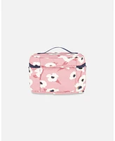 Deux par Deux Girl Lunch Box Pink Printed Off White Flowers - Toddler|Child