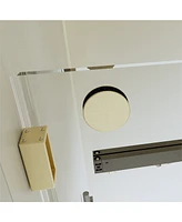 Streamdale Furniture AdjustableSemi-Frameless Shower Door with Double Bypassing Sliding System for Easy Access