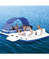 Bestway Hydro-Force Tropical Breeze 6 Person Inflatable Party Island Water Float