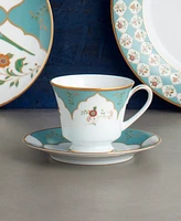 Noritake Lodi's Morning 8 Oz Cups, Set of 4 - White, Blue, Gold