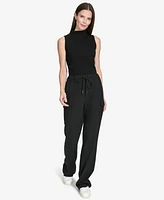 Halston Women's Mid-Rise Drawstring Cargo Pants