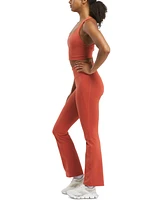 Reebok Women's Lux High Rise Mini-Flared Pants