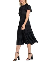 Sam Edelman Women's Ruffle Flutter-Sleeve Midi Dress