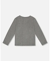 Deux par Girls Long Sleeve T-Shirt Dark Grey