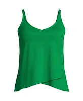 Lands' End Women's Tulip Hem Tankini Top