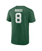 Fanatics Men's Aaron Rodgers Green New York Jets Player Icon Name Number T-Shirt