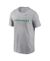 Nike Men's Heather Gray Oregon Ducks Primetime Evergreen Wordmark T-Shirt