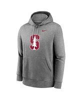 Nike Men's Heather Gray Stanford Cardinal Primetime Evergreen Club Fleece Pullover Hoodie