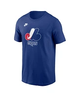 Nike Men's Royal Montreal Expos Cooperstown Collection Team Logo T-Shirt