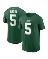 Nike Men's Garrett Wilson Green New York Jets Name Number T-Shirt