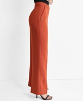 Dkny Women's Front-Zip Wide-Leg Trousers