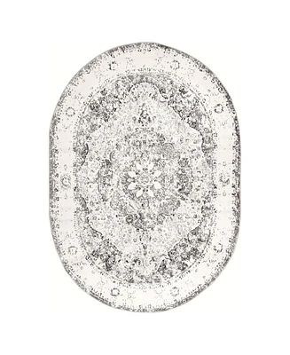 Main Street Rugs Lyon LYN830 5'x7' Oval Area Rug