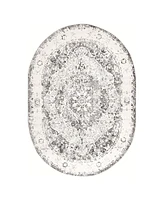 Main Street Rugs Lyon LYN830 5'x7' Oval Area Rug