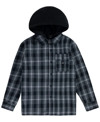 Hurley Big Boys Hooded Flannel