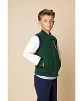 B by Brooks Brothers Big Boys Woven Varsity Jacket