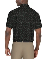Pga Tour Men's Short Sleeve Golf Bag Graphic Polo Shirt