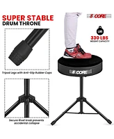 5 Core Drum Throne 3" Padded Guitar Stool Height Adjustable Music Chair Seat Universal for Adults & Kids with Anti Slip Rubber Feet