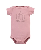 Hudson Baby Baby Girls Cotton Bodysuits, Fawn Cutie